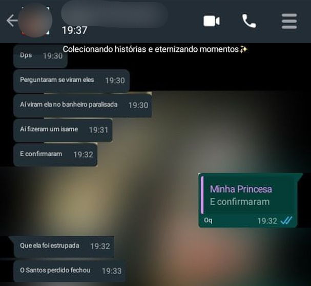 Mãe descobriu por WhatsApp que filha de 9 anos foi estuprada