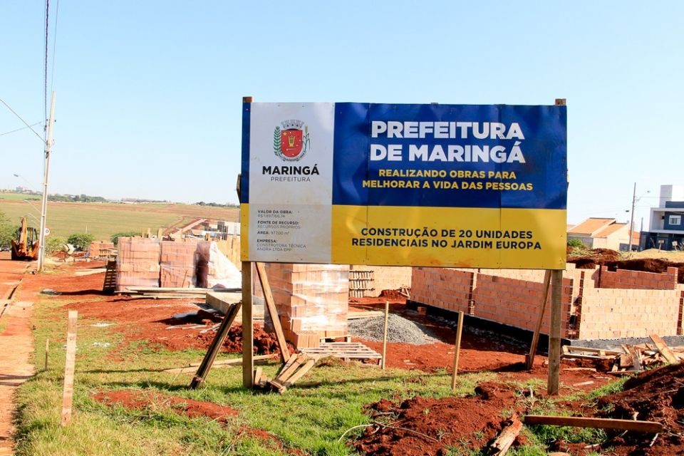 Maringá prevê construção de quase 80 casas populares