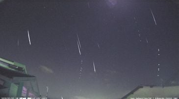 Chuva de meteoros registrada pelo Observatório Nacional. 