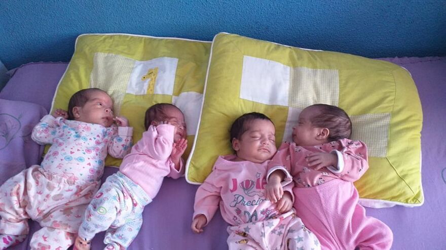 Quadrigêmeas de Mandaguari estão internadas em Maringá; mãe pede oração