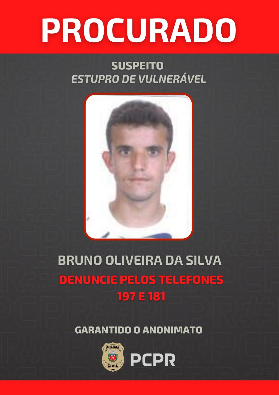 Polícia Civil do Paraná divulga foto de três foragidos por estupro de vulnerável