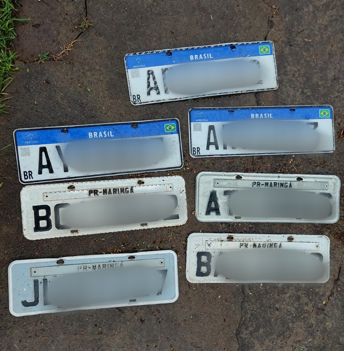 Placas de carro são encontradas após chuva forte em Maringá