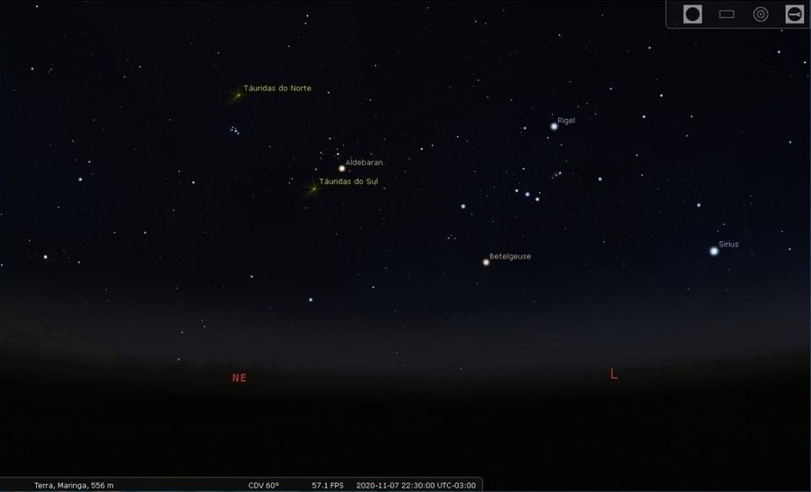 Chuva de meteoros 'Táuridas' poderá ser vista no céu de Maringá e região