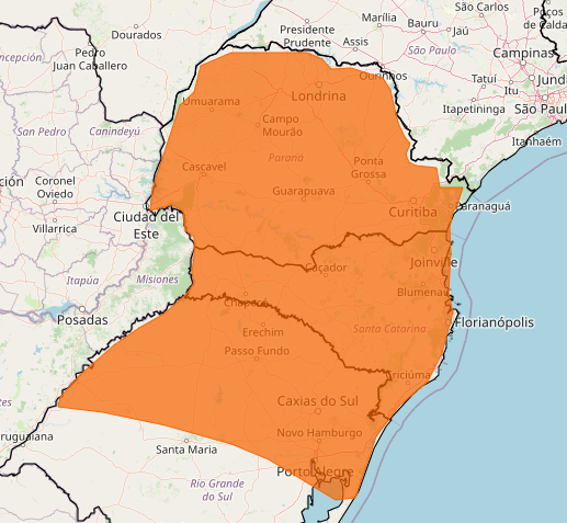 Tempo: Inmet emite alerta vermelho de tempestade para o Paraná