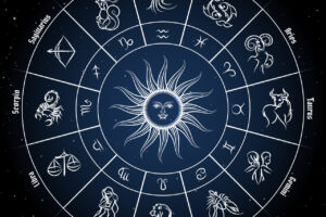 Zodiac circle with horoscope signs