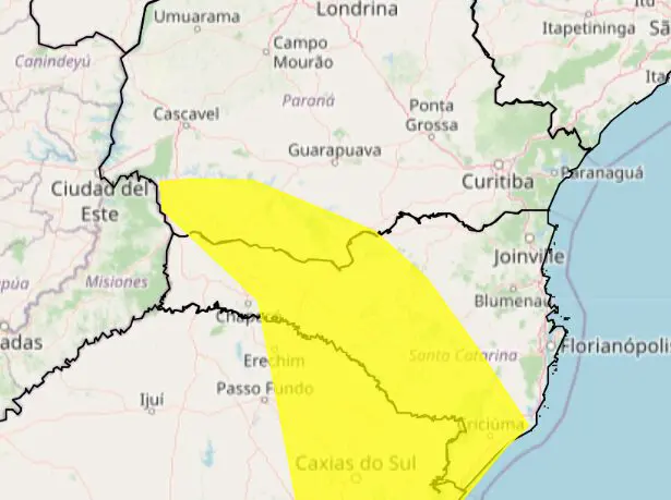 alerta de tempestade do inmet