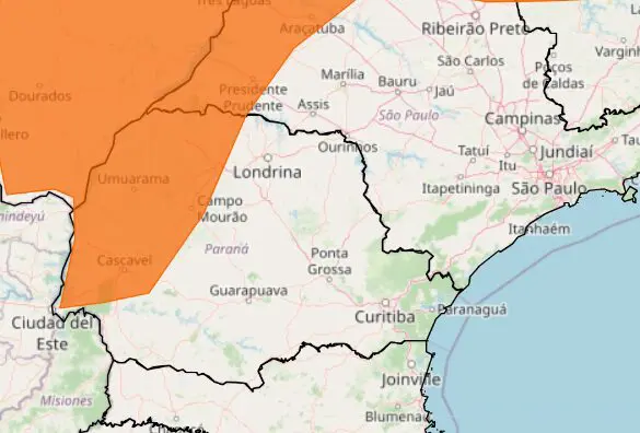 alerta laranja de chuvas intensas