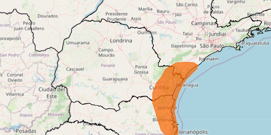 alerta de acumulado de chuvas