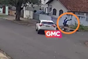 Vídeo árvore cai e atinge caminhonete em movimento no centro de Maringá (11)