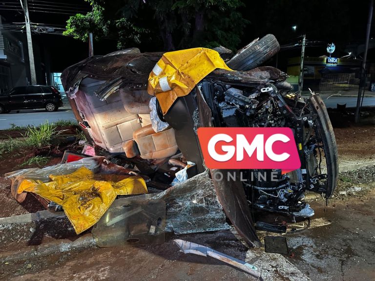 Vídeo árvore cai e atinge caminhonete em movimento no centro de Maringá (4)