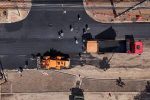 Asfalto na Avenida São Paulo