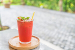 iced watermelon with mint