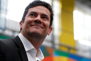 FILE PHOTO: Brazilian federal judge Sergio Moro waits to cast his vote in Curitiba