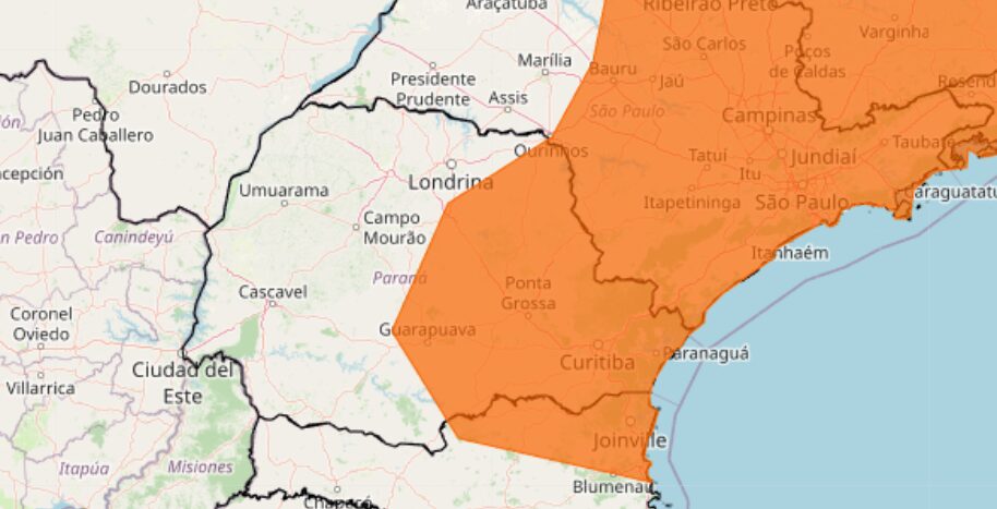 alerta laranja de tempestade