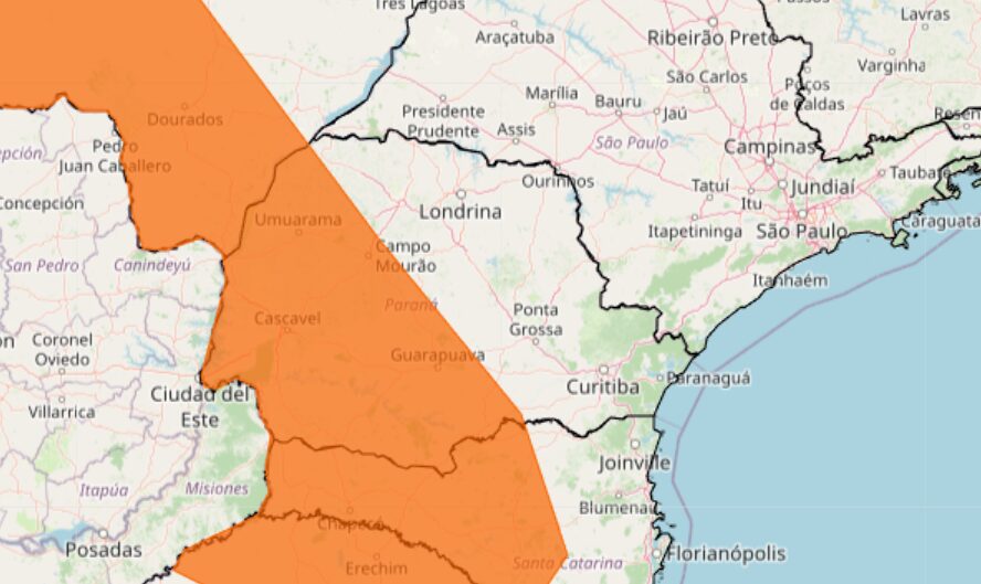 cidades do paraná em alerta laranja de tempestade