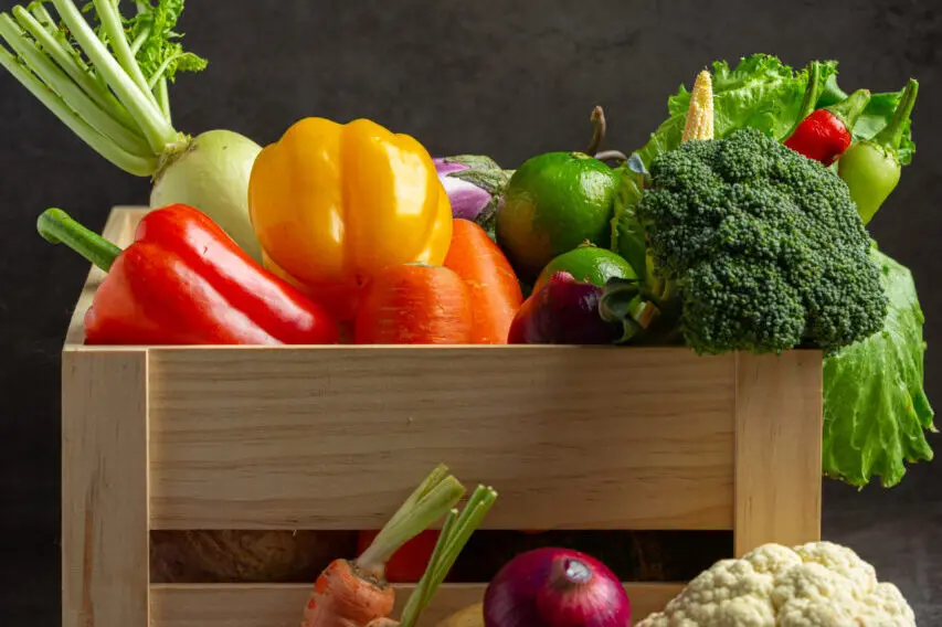 healthy vegetables on old dark background,World food day