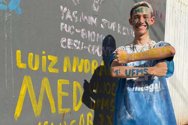 Luiz Fernando Souza de Andrade comemora 1º lugar em Medicina em duas universidades. Foto: Arquivo Pessoal