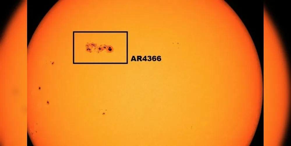 mancha solar tempestade