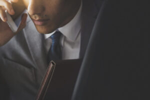 Businessman talking on the phone